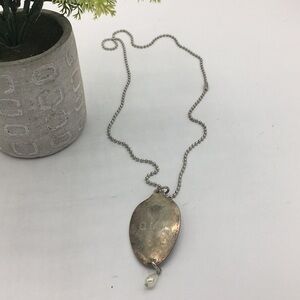 VMD vintage style antiqued tag pendant necklace